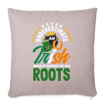 Drôle d’irlandais Irlande cadeau - Coussin et housse de 45 x 45 cm - taupe clair - Devant