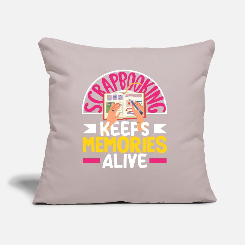 Memory Book, Scrapbook, Scrapbook, Scrapbook, Scrapbook Sofa pillow with filling 45cm x 45cm