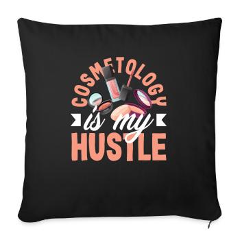 Skin Care Beautician Cosmetics - Sofa pillow with filling 45cm x 45cm - black - Front