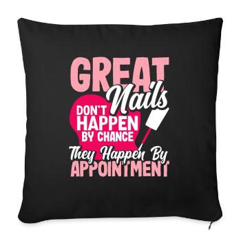 Soins de la peau Cosmétiques esthéticiennes - Coussin et housse de 45 x 45 cm - noir - Devant