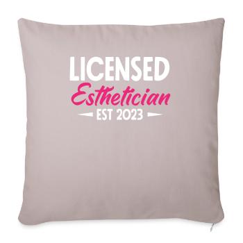 Soins de la peau Esthéticienne Cosmétiques - Coussin et housse de 45 x 45 cm - taupe clair - Devant
