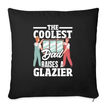 Glaser Geschenk - Sofakissen mit Füllung 45 x 45 cm - Schwarz - Vorne