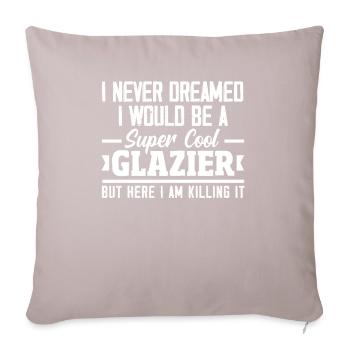 Glasses Gift - Sofa pillow with filling 45cm x 45cm - light taupe - Front