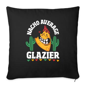 Glaser Geschenk - Sofakissen mit Füllung 45 x 45 cm - Schwarz - Vorne