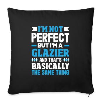 Glaser Geschenk - Sofakissen mit Füllung 45 x 45 cm - Schwarz - Vorne