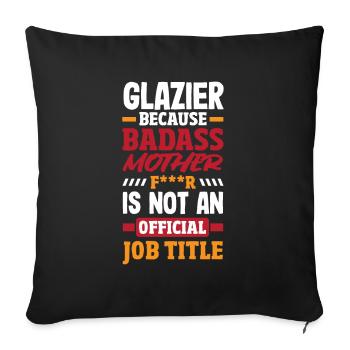 Glaser Geschenk - Sofakissen mit Füllung 45 x 45 cm - Schwarz - Vorne