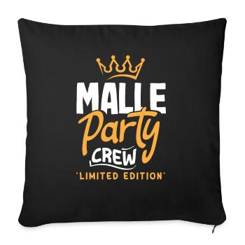 Mallorca Party Crew Vacances Majorque - Coussin et housse de 45 x 45 cm - noir - Devant