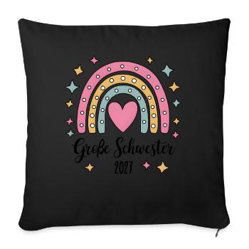 Grande Sœur 2027 Arc-en-ciel - Coussin et housse de 45 x 45 cm - noir - Devant