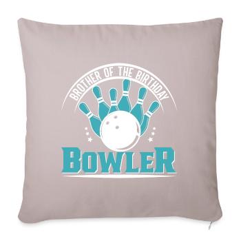 Bowling Skittles Bowler Bowling Club - Sofa pillow with filling 45cm x 45cm - light taupe - Front