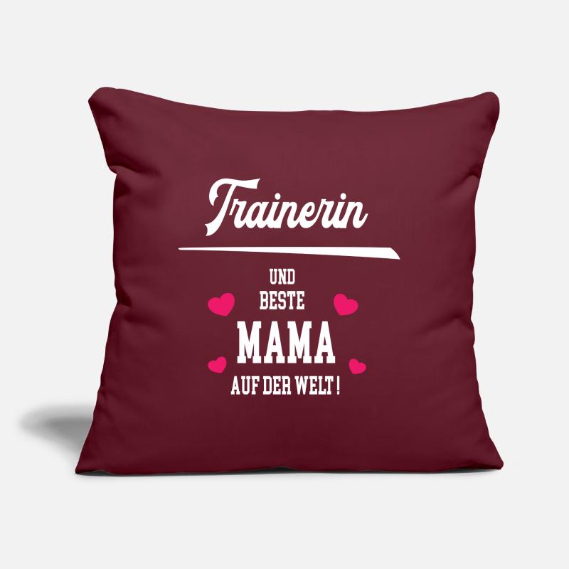Trainerin Beste Mama Mutter Muttertag Geburtstag Sofakissen mit Füllung 45 x 45 cm
