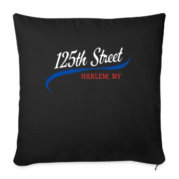 Série Quartier – 125th Street - Coussin et housse de 45 x 45 cm - noir - Devant