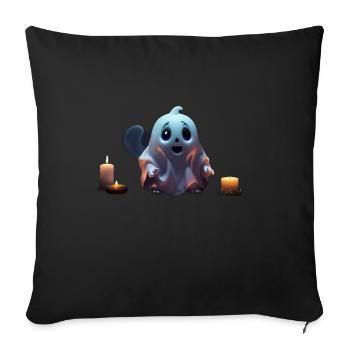 Cute Ghosts Design - Sofa pillow with filling 45cm x 45cm - black - Front