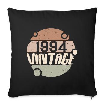 Vintage 1994 Cadeaux rétro 1994 millésime 1994 - Coussin et housse de 45 x 45 cm - noir - Devant
