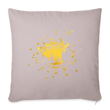 Coucher de soleil doré dans la montagne. - Coussin et housse de 45 x 45 cm - taupe clair - Devant