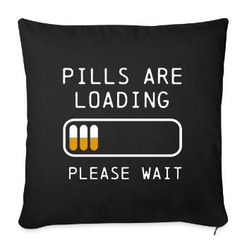 adhs pills are loading white - Sofakissen mit Füllung 45 x 45 cm - Schwarz - Vorne