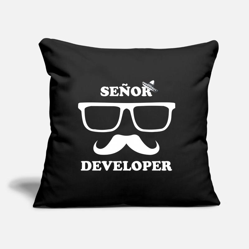 Senor / Senior Developer | Sombrero Developer Sofa pillow with filling 45cm x 45cm