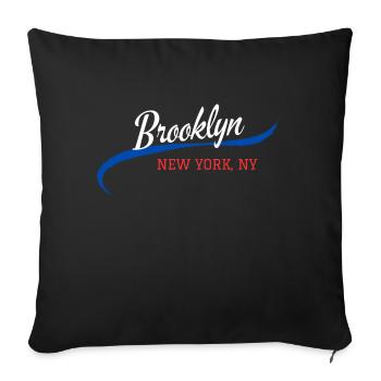 Série Neighborhood – Brooklyn - Coussin et housse de 45 x 45 cm - noir - Devant