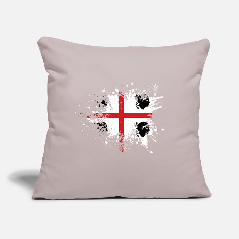 Sardaigne Drapeau Klecks Drapeau sarde Spritzer Coussin et housse de 45 x 45 cm