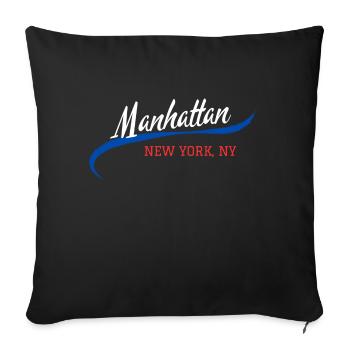 Série Neighborhood – Manhattan - Coussin et housse de 45 x 45 cm - noir - Devant