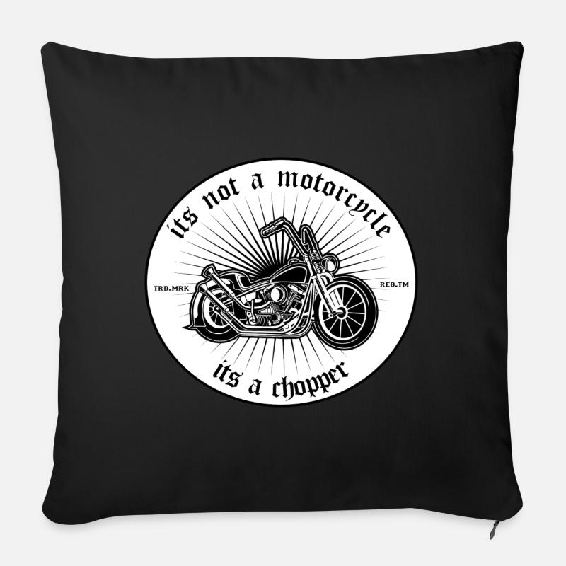 Ce n'est pas une moto c'est un chopper - chopper - Coussin et housse de 45 x 45 cm - noir