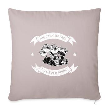 V6 Motor und Design für KFZ Mechaniker - Sofakissen mit Füllung 45 x 45 cm - helles Taupe - Vorne
