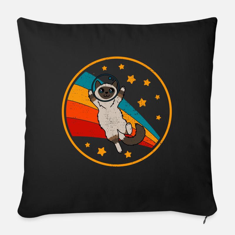 Birma Birma Katze Space Cat - Sofakissen mit Füllung 45 x 45 cm - Schwarz