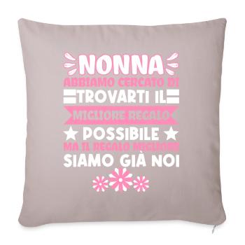 Nonna Festa della Mamma migliore Nonna del mondo - Sofakissen mit Füllung 45 x 45 cm - helles Taupe - Vorne