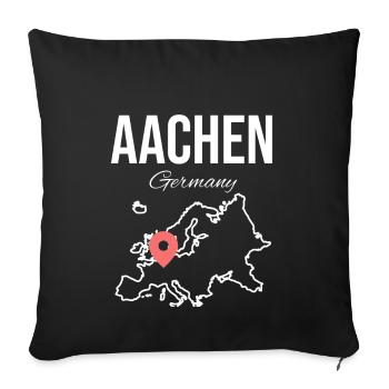 Aachen Deutschland Aachener Dom Germany - Sofakissen mit Füllung 45 x 45 cm - Schwarz - Vorne