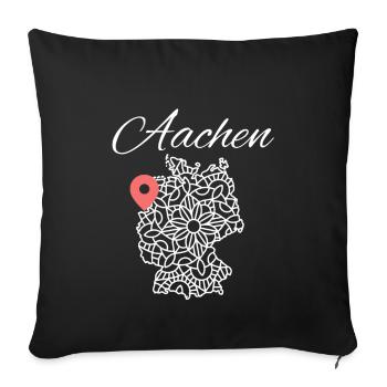 Aachen Deutschland Aachener Dom Germany - Sofakissen mit Füllung 45 x 45 cm - Schwarz - Vorne