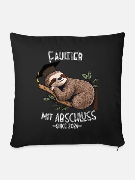 Schulabschluss 2024 - Sofakissen mit Füllung 45 x 45 cm - Schwarz