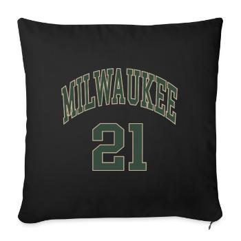 Milwaukee 21 - Sofa pillow with filling 45cm x 45cm - black - Front