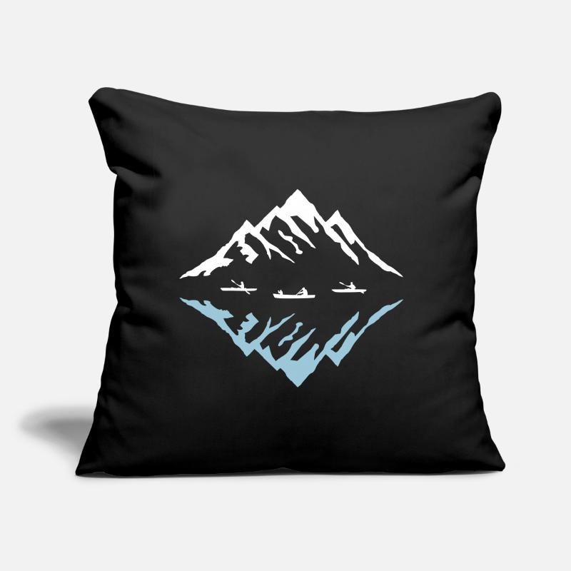 Canoe & Mountains, Reflection Sofa pillow with filling 45cm x 45cm