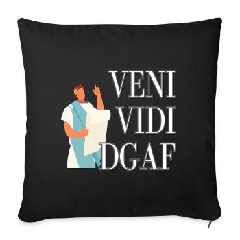 Veni Vidi Vici Dgaf - Sofakissen mit Füllung 45 x 45 cm - Schwarz - Vorne