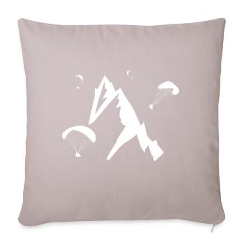 Gleitschirmfliegen - Sofakissen mit Füllung 45 x 45 cm - helles Taupe - Vorne