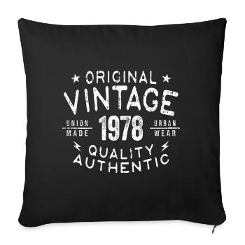 Anniversaire 1978 Millésime 1978 Anniversaire 1978 - Coussin et housse de 45 x 45 cm - noir - Devant