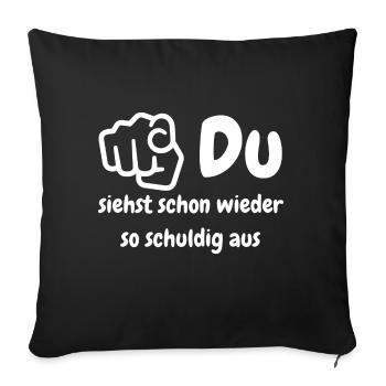 Schuld - Sofakissen mit Füllung 45 x 45 cm - Schwarz - Vorne