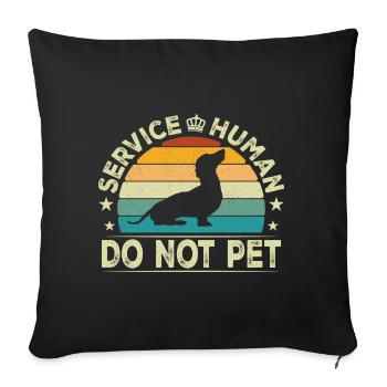 Service Human - Sofa pillow with filling 45cm x 45cm - black - Front