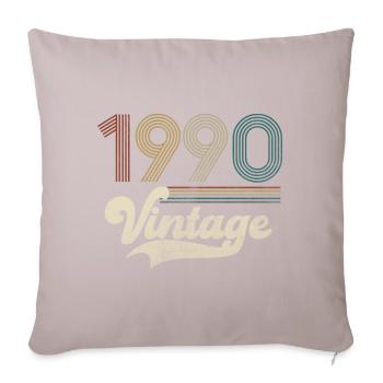 Vintage Anniversaire 1990 - Coussin et housse de 45 x 45 cm - taupe clair - Devant