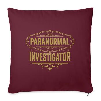 Geisterjagd Paranormal Investigator - Sofakissen mit Füllung 45 x 45 cm - Burgunderrot - Vorne