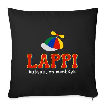 Lappland-Einladungen müssen weg - Sofakissen mit Füllung 45 x 45 cm - Schwarz - Vorne