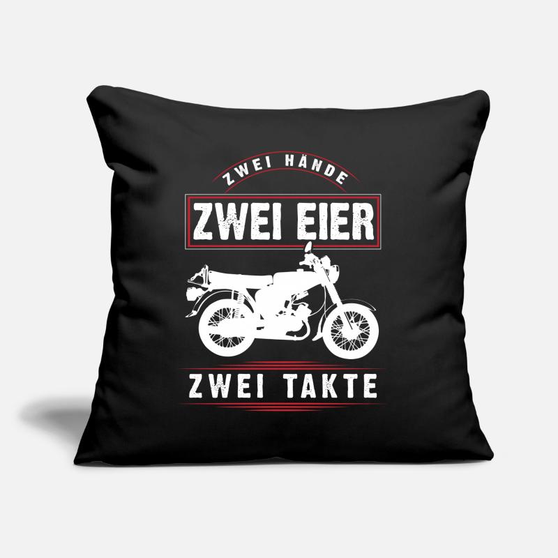 Simson S51, 2 Hände, 2 Eier , 2Takte, DDR Moped Sofakissen mit Füllung 45 x 45 cm