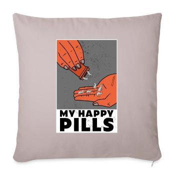 Antidepressant cat outfit for cat lovers - Sofa pillow with filling 45cm x 45cm - light taupe - Front