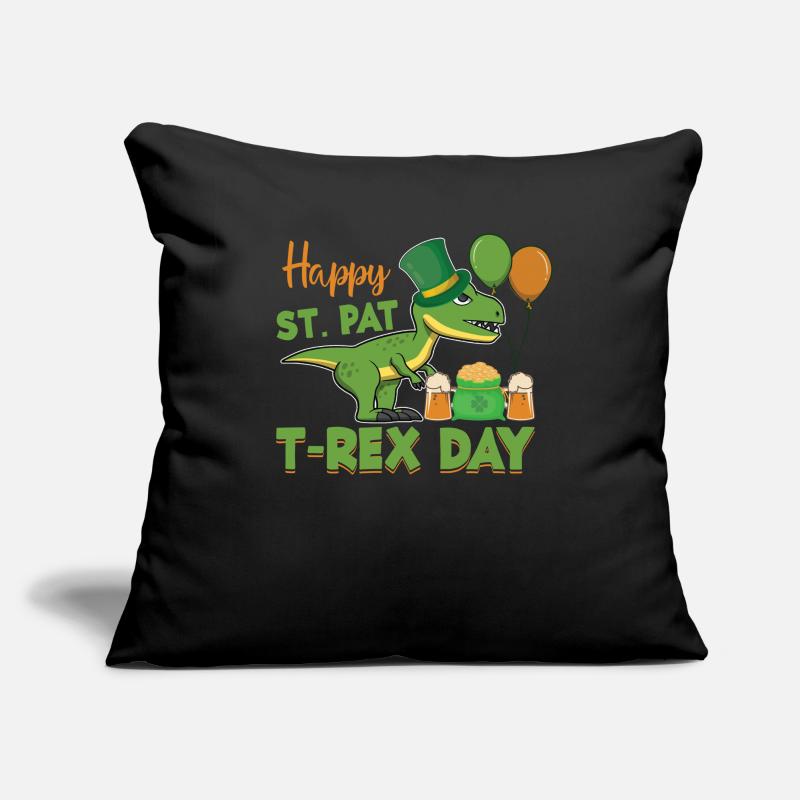 T-Rex de la Saint-Patrick Coussin et housse de 45 x 45 cm
