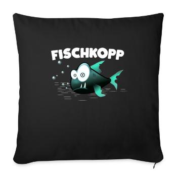 Angler Fische Fisch Norddeutsch Bremen - Sofakissen mit Füllung 45 x 45 cm - Schwarz - Vorne