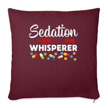 Sedation Whisperer - Sofa pillow with filling 45cm x 45cm - burgundy - Front