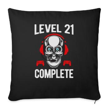 Gamer Gaming Gamer 21st birthday 21 years - Sofa pillow with filling 45cm x 45cm - black - Front