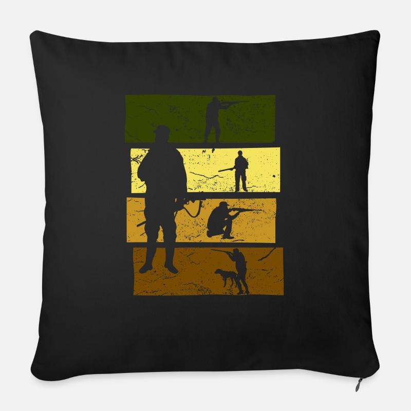 Hunter - Sofa pillow with filling 45cm x 45cm - black