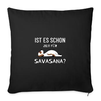 SAVASANA Yoga Medation - Sofakissen mit Füllung 45 x 45 cm - Schwarz - Vorne