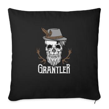 Grantler Bayer Bayern bayrische Sprüche - Sofakissen mit Füllung 45 x 45 cm - Schwarz - Vorne