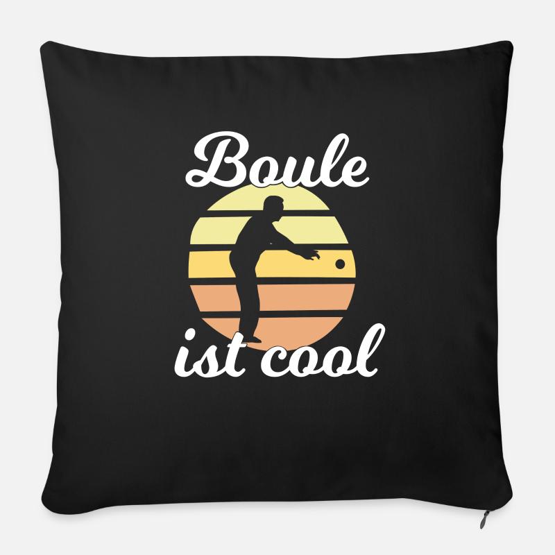 Boule Petanque Vintage - Sofakissen mit Füllung 45 x 45 cm - Schwarz